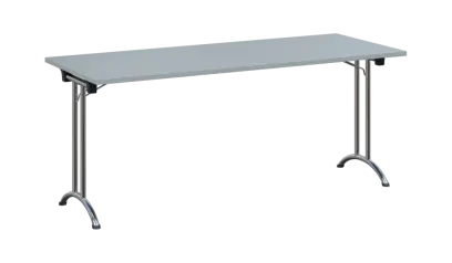 SLC 180 chrom skládací jednací stůl 1800x700, deska 25 mm, podnož chrom, deska šedá